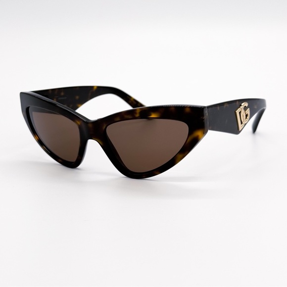 NEW DOLCE&GABBANA DG4439 502/73 WOMEN SUNGLASSES BROWN HAVANA CAT EYE EYEWEAR - Picture 1 of 11